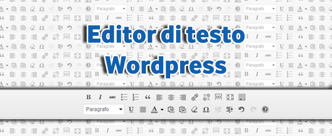 Editor di testo WordPress