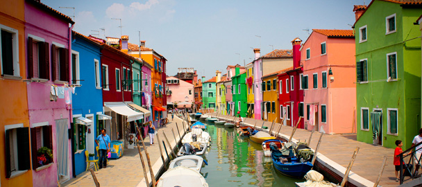 Le case colorate di Burano